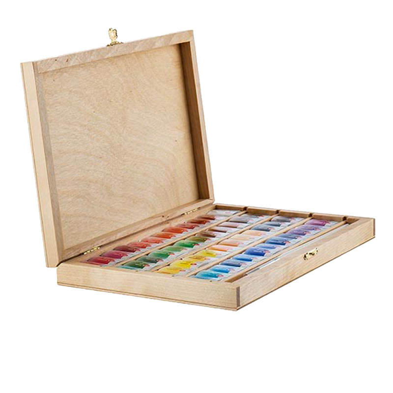 St.Petersburg Aquarelset – 48 Kleuren in Luxe Houten Kist