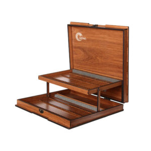 Houten kleurpotlodendoos 60 kleuren met lade – Karno-serie voor kunstenaars