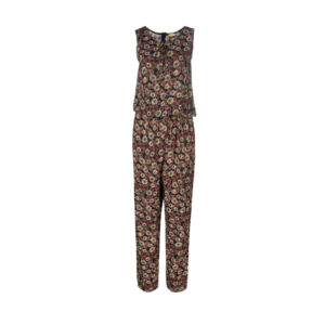 Bloemenjumpsuit met zijriem voor dames Bita