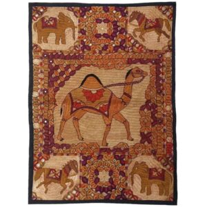 Geborduurd wandtapijt – Balochi Kameel/Olifant
