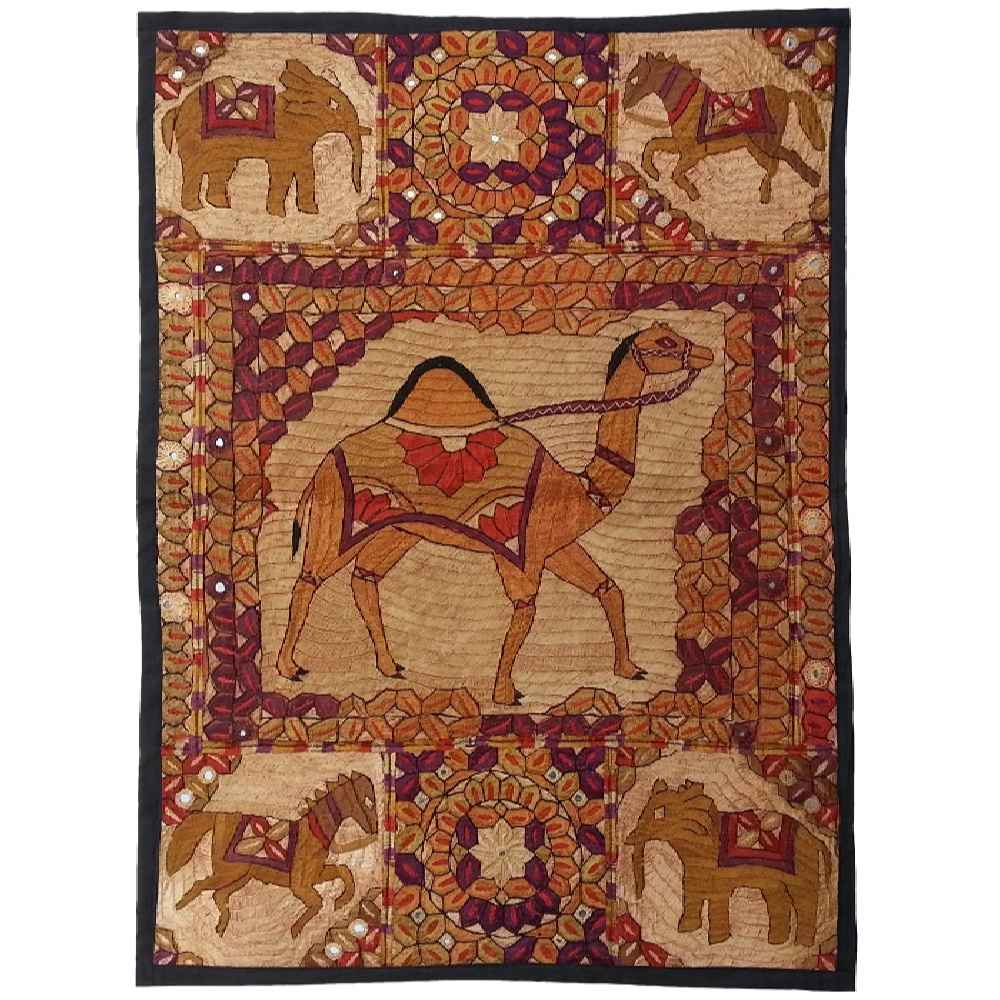 Geborduurd wandtapijt – Balochi Kameel/Olifant