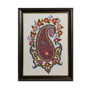 Perzisch geborduurd wandtapijt – bloemen paisley textielkunst