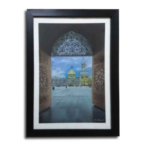Originele realisme tekening – pastel op karton, Heiligdom van Imam Reza