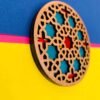 Geometrische Houten Onderzetters 2-pack – Afra-ontwerp, Boho Stijl