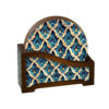 Antieke Iraanse Onderzetters met Houder – Ronde Artistieke Houten Glasonderzitter Set