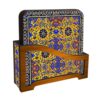 Diana Iraanse Florale Onderzetters met Houder – Vierkante Artistieke Houten Set