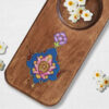 Golpar Iraanse Florale Onderzetters – Rechthoekige Artistieke Houten Glasonderzitter Set