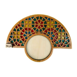 Houten Geometrische Onderzetters Design (Set van 2)