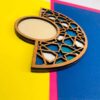 Geometrische Houten Onderzetters 2-pack – Kiana-ontwerp, Boho Stijl