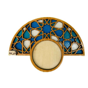 Houten Geometrische Onderzetters Kiana (Set van 2)