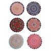 Laya Iraanse Mandala Onderzetters – Ronde Artistieke Houten Glasonderzitter Set