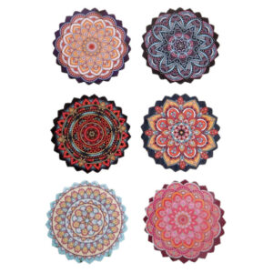 Artistieke onderzetterset – Laya mandala design