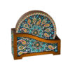 Luxino Iraanse Mandala Onderzetters – Ronde Artistieke Houten Glasonderzitter Set