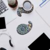 Minakari Iraanse Mandala Onderzetters – Artistieke Houten Glasonderzitter Set