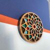 Geometrische Houten Onderzetters 2-pack – Raha-ontwerp, Boho Stijl
