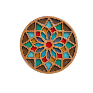 Houten ronde onderzetter Raha (set van 2)