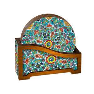 Onderzetterset met Houder – Mandala Design Sama