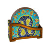 Sonati Paisley Onderzetters met Houder – Ronde Iraanse Artistieke Houten Set