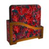 Sorkh Iraanse Florale Onderzetters met Houder – Vierkante Artistieke Houten Set