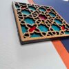 Geometrische Houten Onderzetters 2-pack – Tina-ontwerp, Boho Stijl