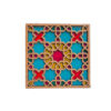 Geometrische Houten Onderzetters 2-pack – Tina-ontwerp, Boho Stijl