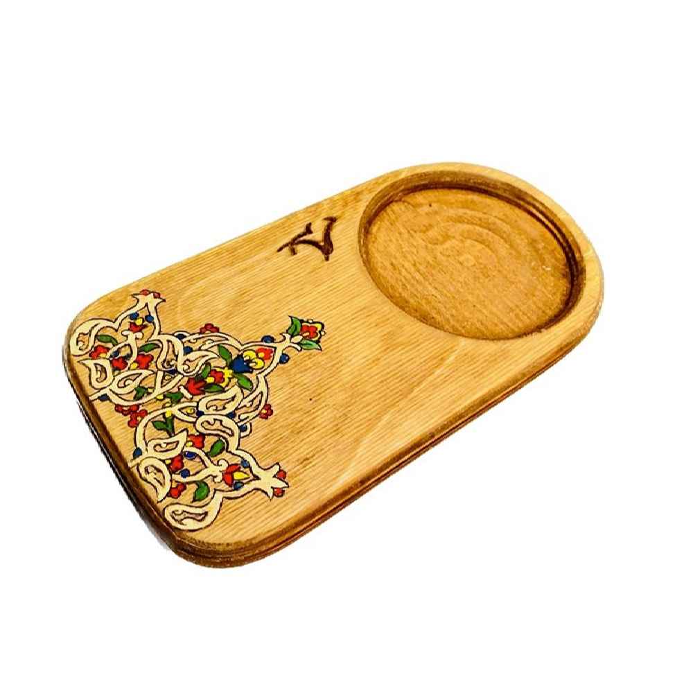 Toranj Iraanse Florale Onderzetters – Artistieke Houten Glasonderzitter Set