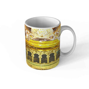 Islamitische keramische koffiemok – Imam Hussein heiligdom-patroon