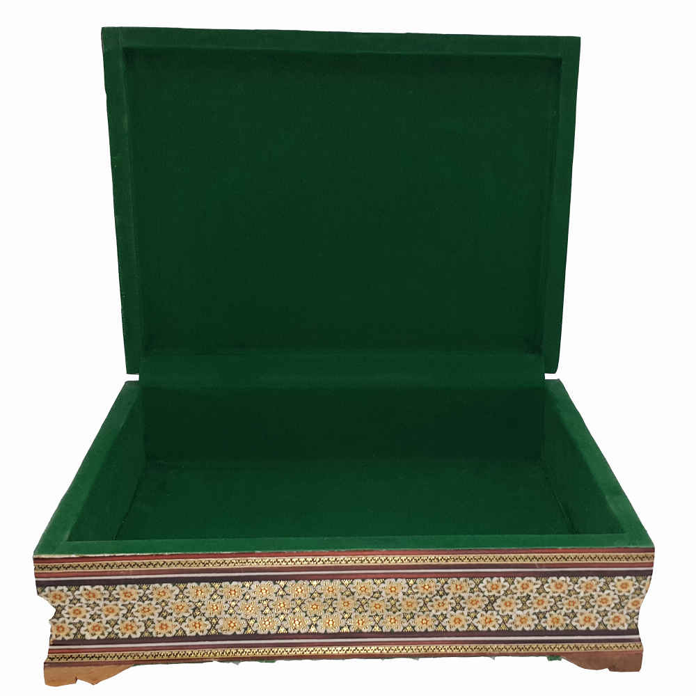 Houten Koranbox Model Bismillah – Khatam & Fluweel
