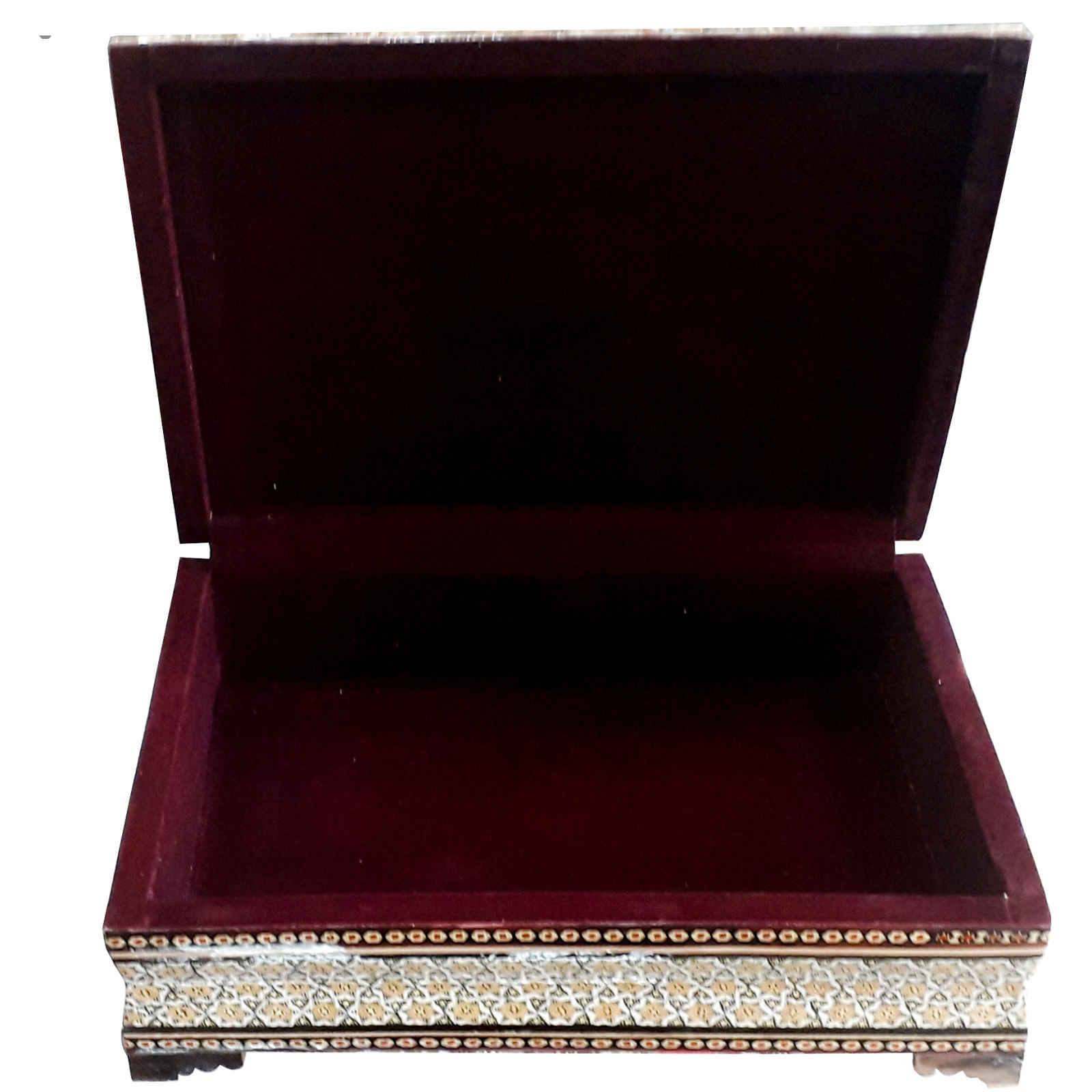 Houten Koranbox Model Fakher – Khatam & Fluweel