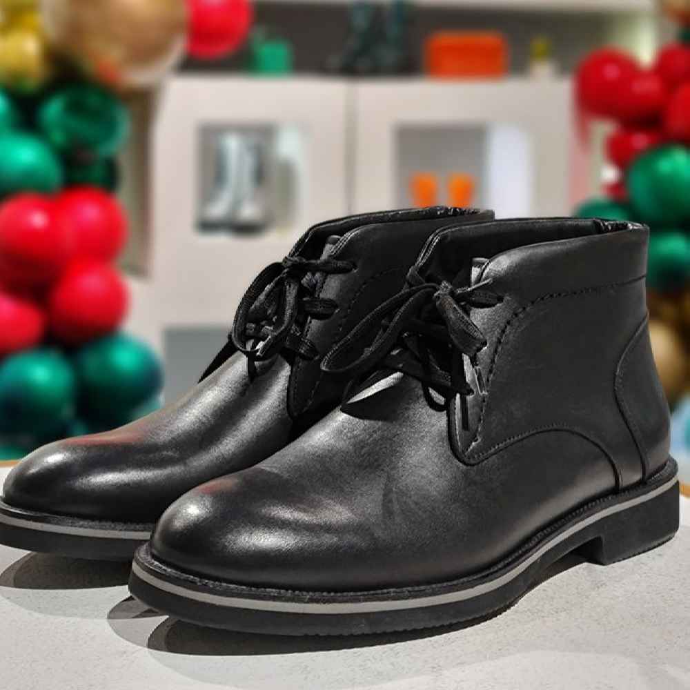 Enkellaagse Leren Enkellaarzen voor Mannen – Model 207