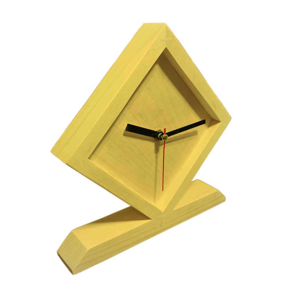 Moderne Houten Bureauklok – Model Diamond (Crème)