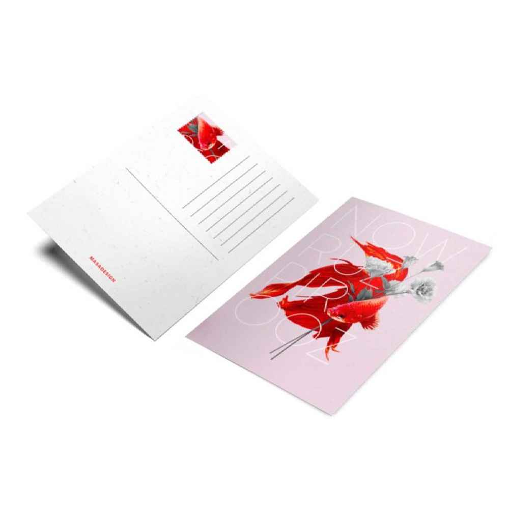 Nowruz Wenskaart – Vis Patroon (Roze)