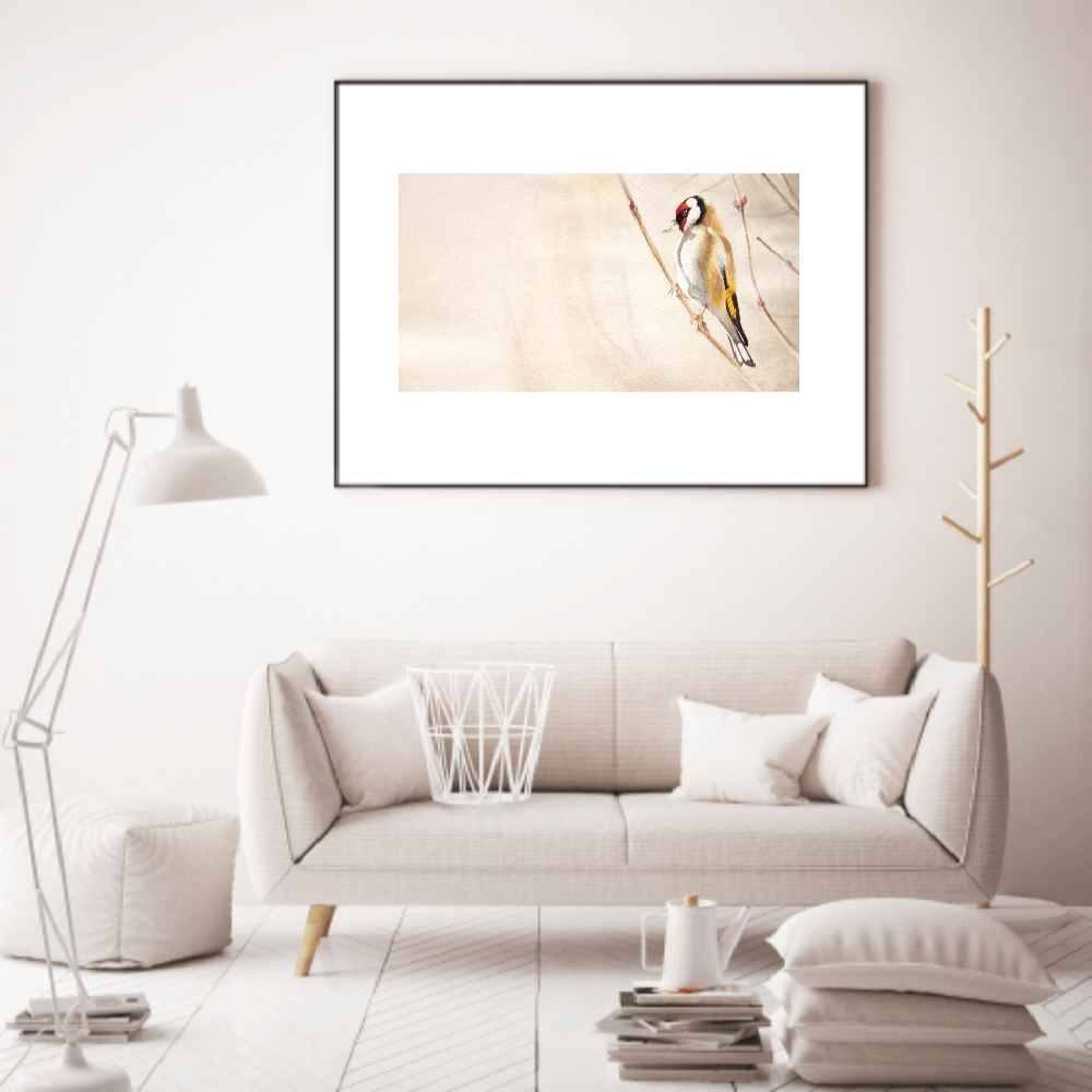 Originele realisme kunst – Olie op karton, vogel