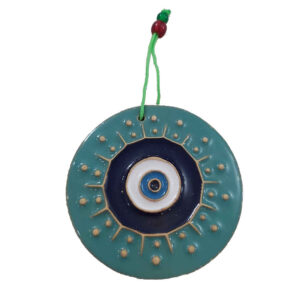 Perzische Keramische Muurhanger Amulet Model Cheshm Nazar