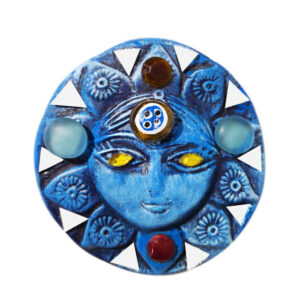 Decoratieve Perzische Keramische Muurhanger Amulet Model Khorshid