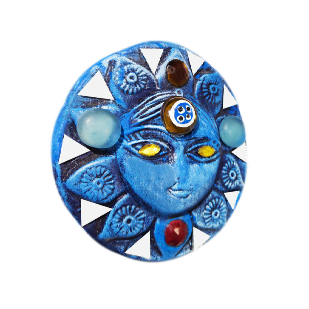 Decoratieve Perzische Keramische Muurhanger Amulet Model Khorshid