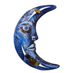 Decoratieve Perzische Keramische Muurhanger Amulet Model Maan