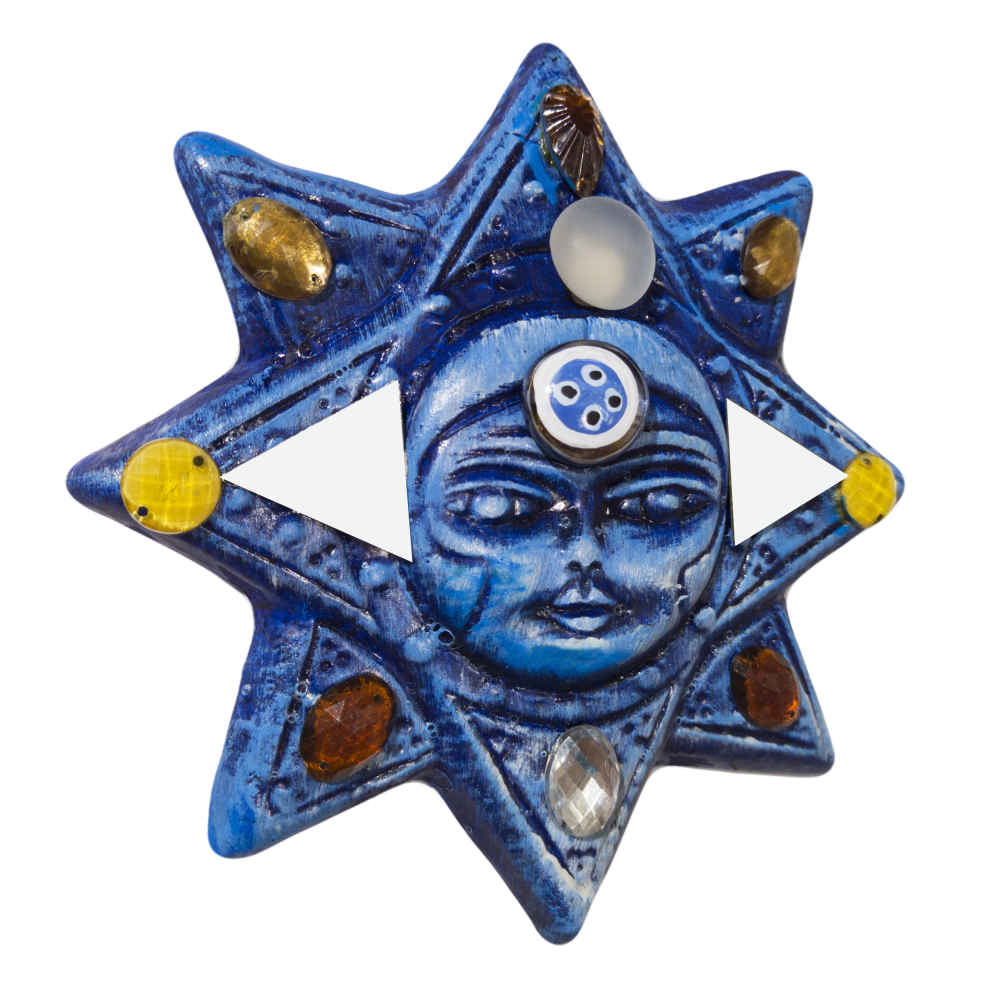 Decoratieve Perzische Keramische Muurhanger Amulet Model Zon