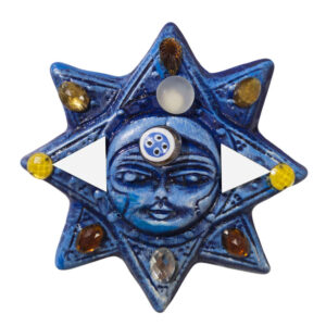 Decoratieve Perzische Keramische Muurhanger Amulet Model Zon