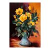 Origineel realistisch schilderij – Olie op doek, bloemen door Ahmad Motaghedi