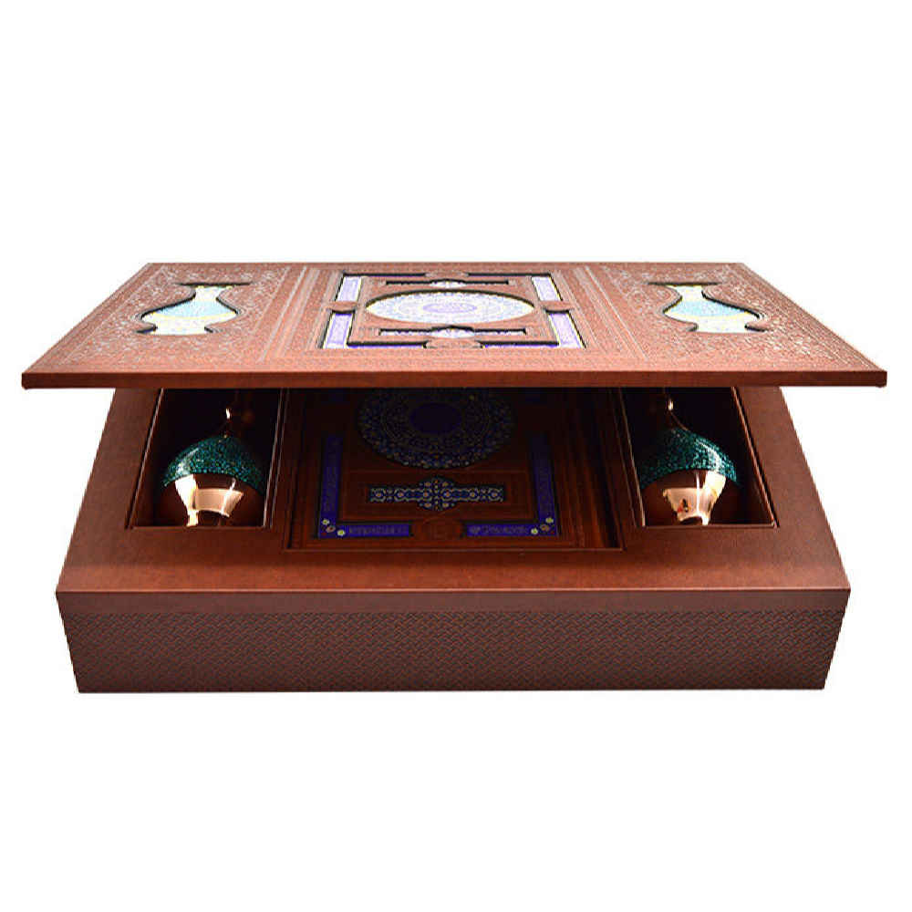 Luxe Perzische Cadeauset – Minakari Vazen en de Koran