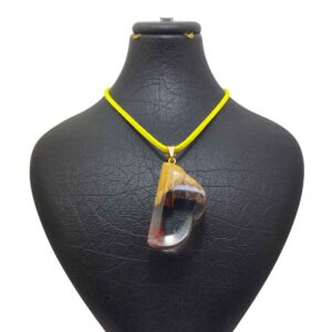 Hout-en-hars ketting handgemaakt artistiek gedurfd model Leili