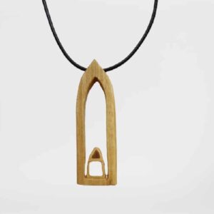Perzische houten ketting – artistieke Mihrab vorm