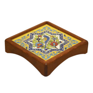Gol O Morgh houten dienblad met Perzische kunst – ideaal voor drankjes & hapjes