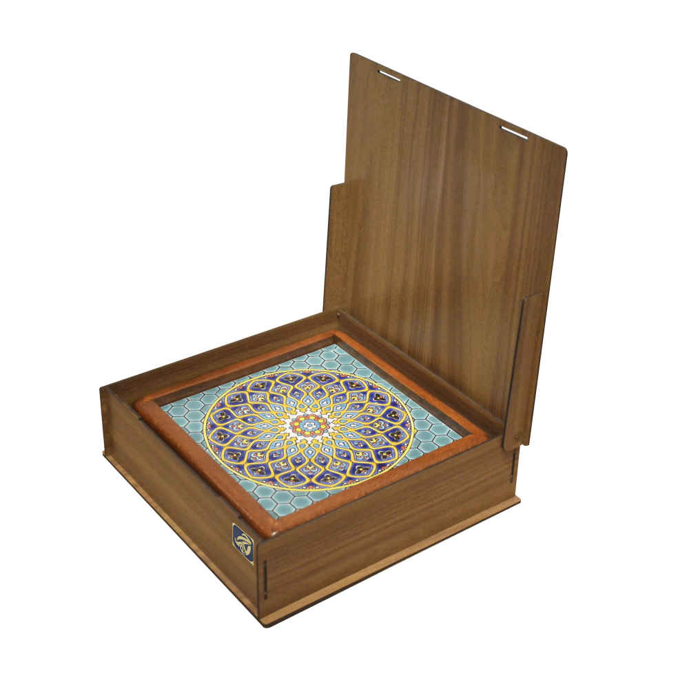 Traditioneel houten dienblad Khial – Iraans etnisch dienblad voor thee en snacks