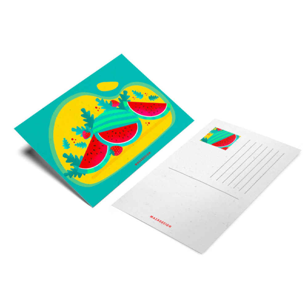 Yalda felicitatiekaart – Watermeloen Groen