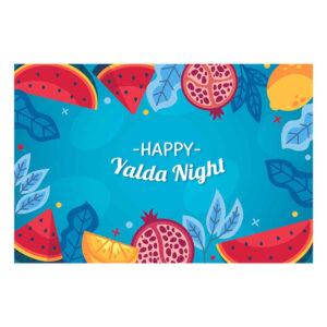 Yalda wandbanner 3986949 – Blauw Perzisch Decor