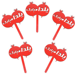 Yalda Mobarak Caketoppers Vilt – Set van 10 Luxe Rode Toppers