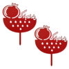 Exclusieve Yalda Caketoppers – Rode Set van 4 Stuks
