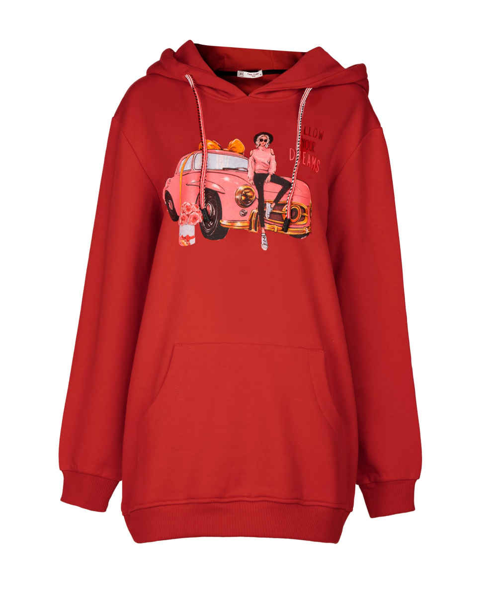 Katoenen Dames Hoodie Model 51604